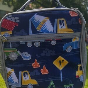 Pottery Barn Kids Blue Construction Lunch Bag